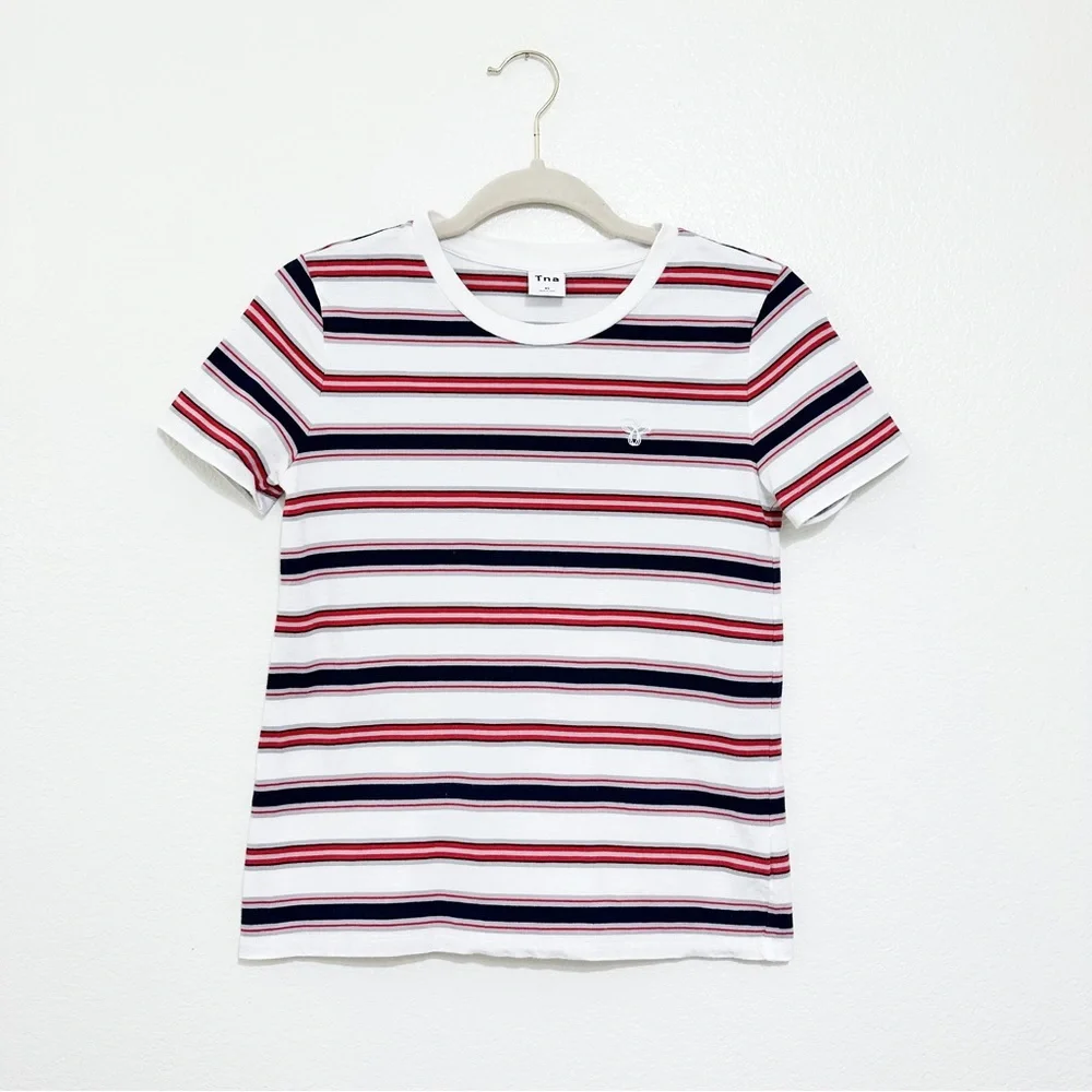 Aritzia TNA Mainland Short Sleeve Striped T-Shirt Size XS - Picture 3 of 7